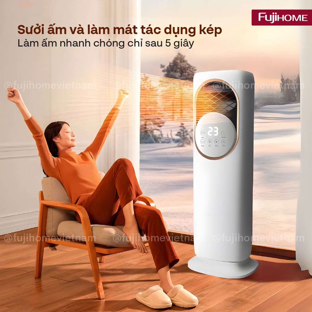 Hình ảnh chi tiết Quạt Làm Mát, Sưởi Ấm và Tạo ẩm 4 mùa Fujihome AC01 - Ảnh số 21