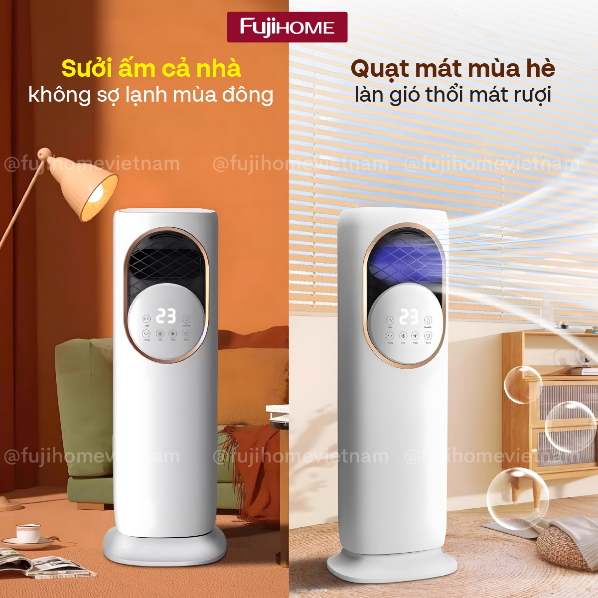 Hình ảnh chi tiết Quạt Làm Mát, Sưởi Ấm và Tạo ẩm 4 mùa Fujihome AC01 - Ảnh số 24