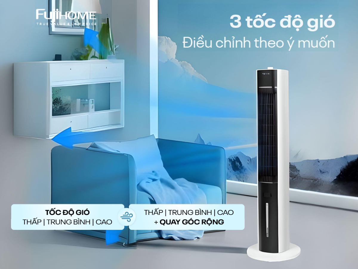 Hình ảnh chi tiết Quạt điều hoà (quạt tháp hơi nước) cao cấp Fujihome AC-18LM - Ảnh số 13