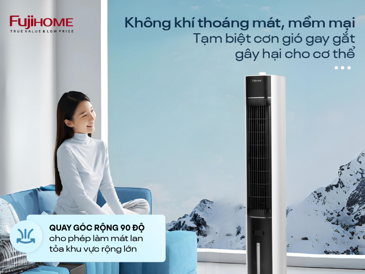 Hình ảnh chi tiết Quạt điều hoà (quạt tháp hơi nước) cao cấp Fujihome AC-18LM - Ảnh số 14