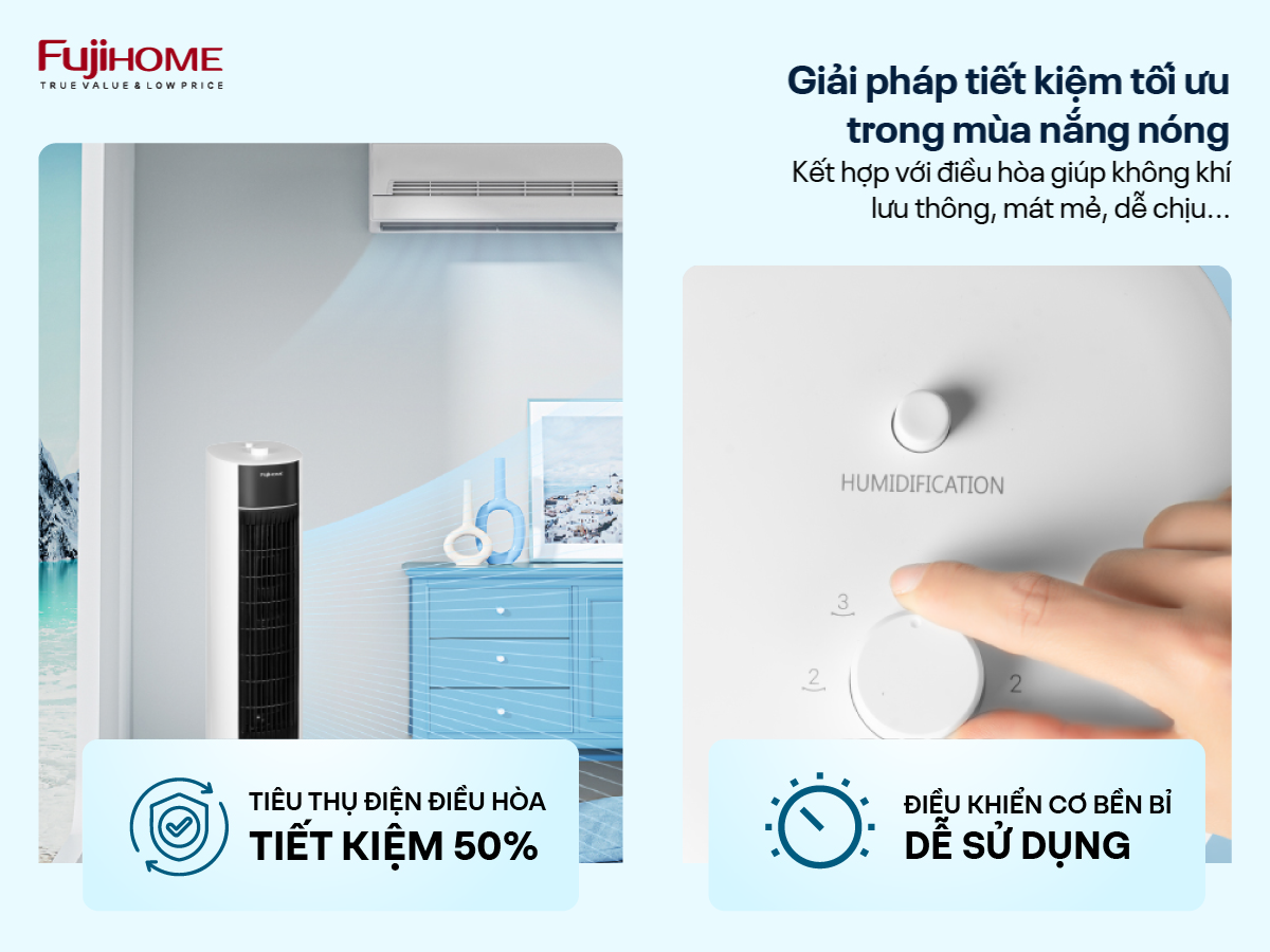 Hình ảnh chi tiết Quạt điều hoà (quạt tháp hơi nước) cao cấp Fujihome AC-18LM - Ảnh số 15