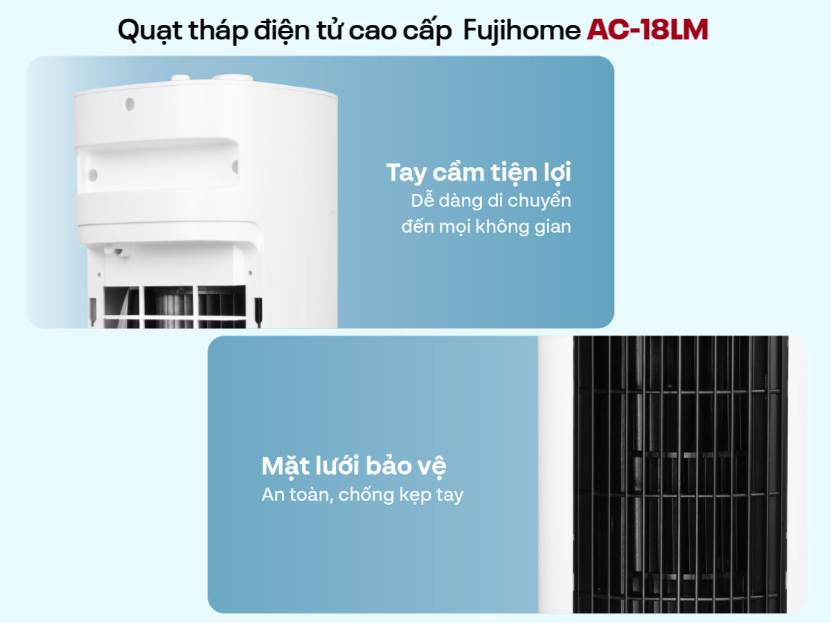Hình ảnh chi tiết Quạt điều hoà (quạt tháp hơi nước) cao cấp Fujihome AC-18LM - Ảnh số 9