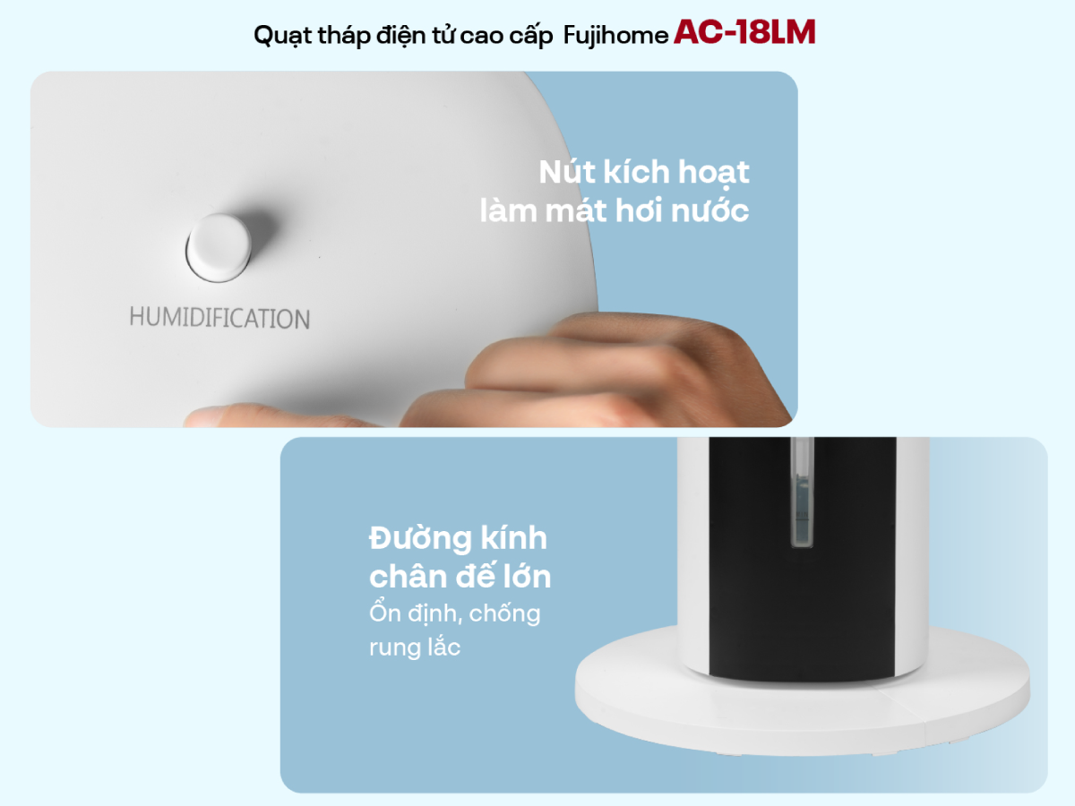 Hình ảnh chi tiết Quạt điều hoà (quạt tháp hơi nước) cao cấp Fujihome AC-18LM - Ảnh số 10