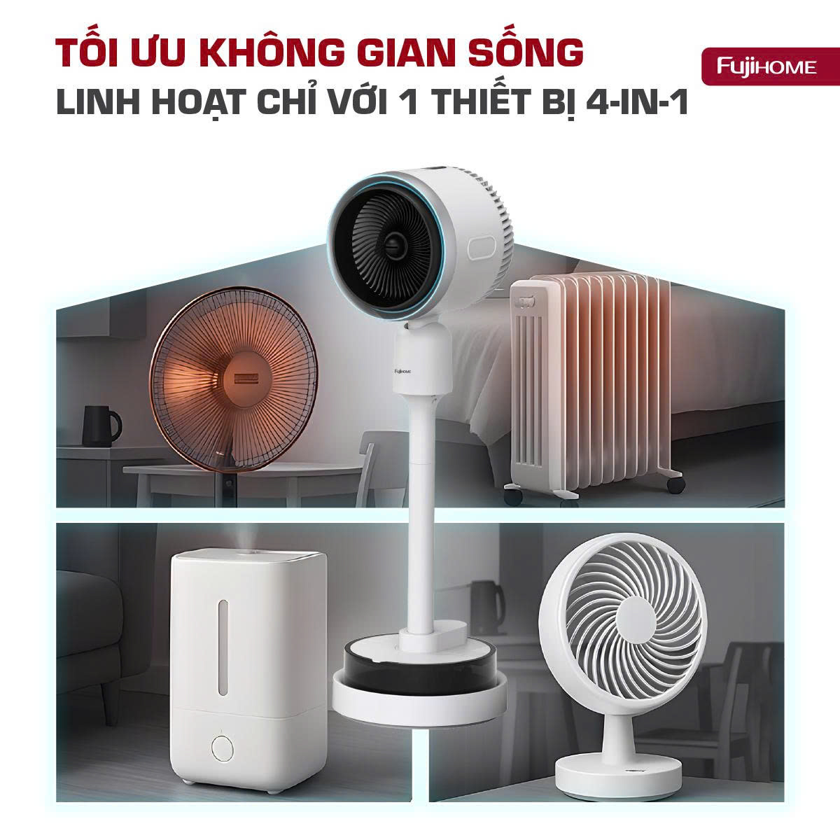 Hình ảnh chi tiết Quạt điều hòa bốn mùa đa năng Fujihome AC707 - Ảnh số 20