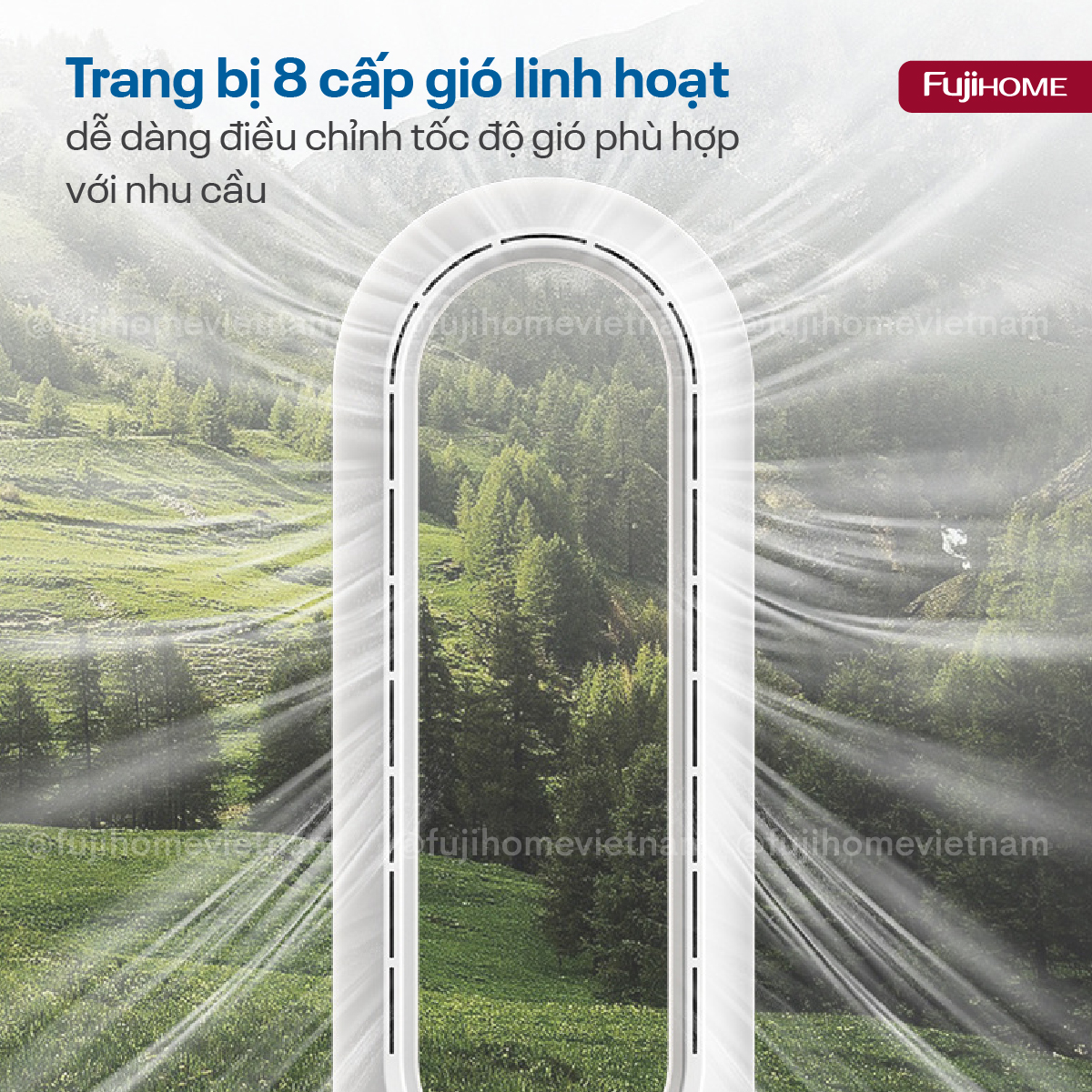 Hình ảnh chi tiết Quạt không cánh mini, lọc không khí khử khuẩn Anion + UV, WIFI BF18 - Ảnh số 17