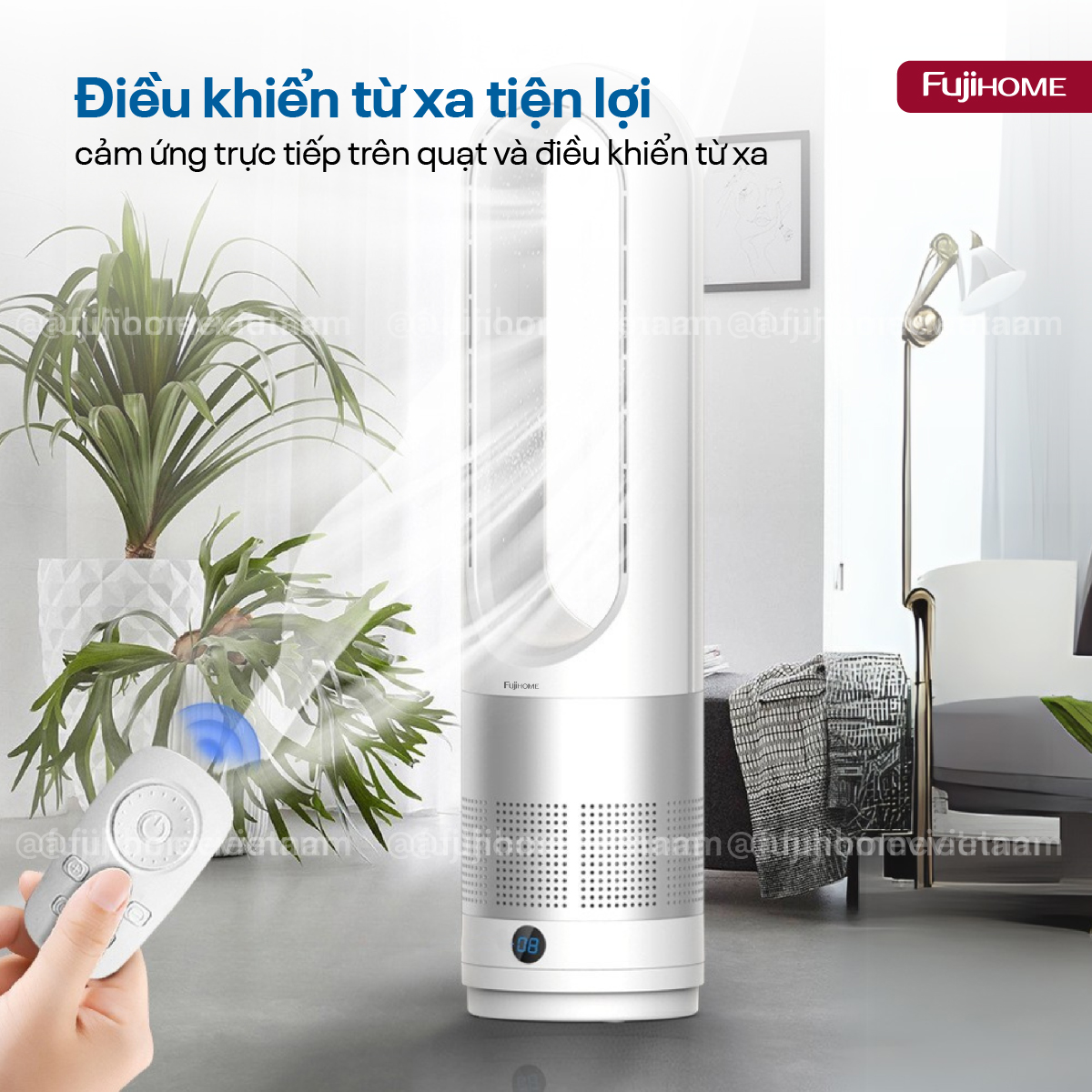 Hình ảnh chi tiết Quạt không cánh mini, lọc không khí khử khuẩn Anion + UV, WIFI BF18 - Ảnh số 20