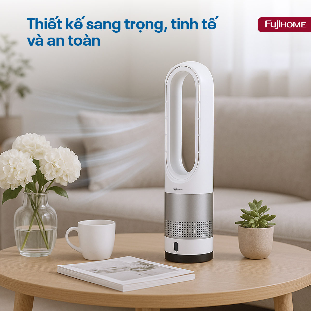 Hình ảnh chi tiết Quạt không cánh mini, lọc không khí khử khuẩn Anion + UV, WIFI BF18 - Ảnh số 22