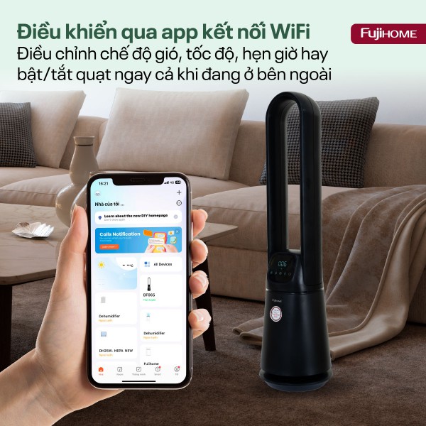 Hình ảnh chi tiết Quạt không cánh lọc không khí khử khuẩn Anion+ UV, WIFI BF065-B/W - Ảnh số 15