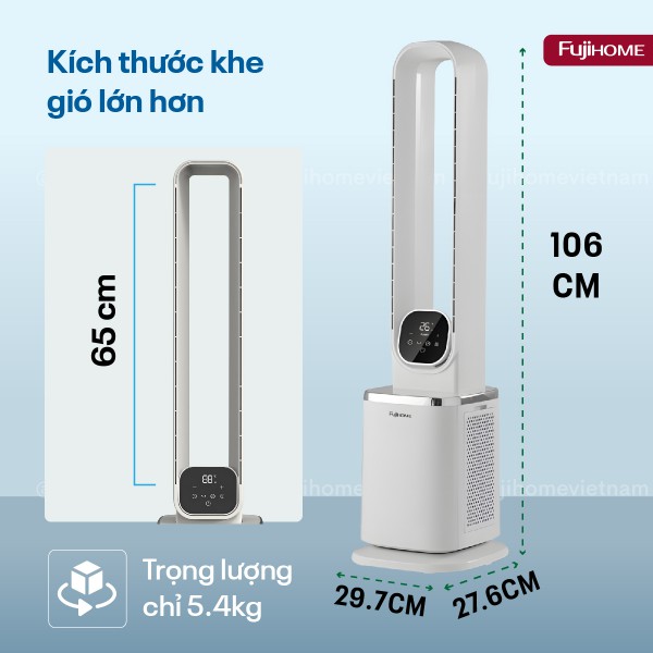 Hình ảnh chi tiết Quạt không cánh tích hợp lọc không khí cao cấp HEPA và Ion BF-05R-HEPA - Ảnh số 12