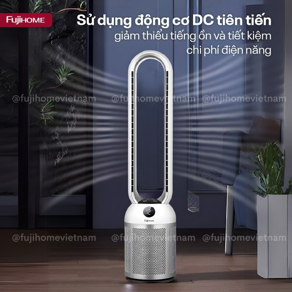 Hình ảnh chi tiết Quạt không cánh tích hợp lọc không khí bằng HEPA , Ion bạc BF307DC - Ảnh số 2