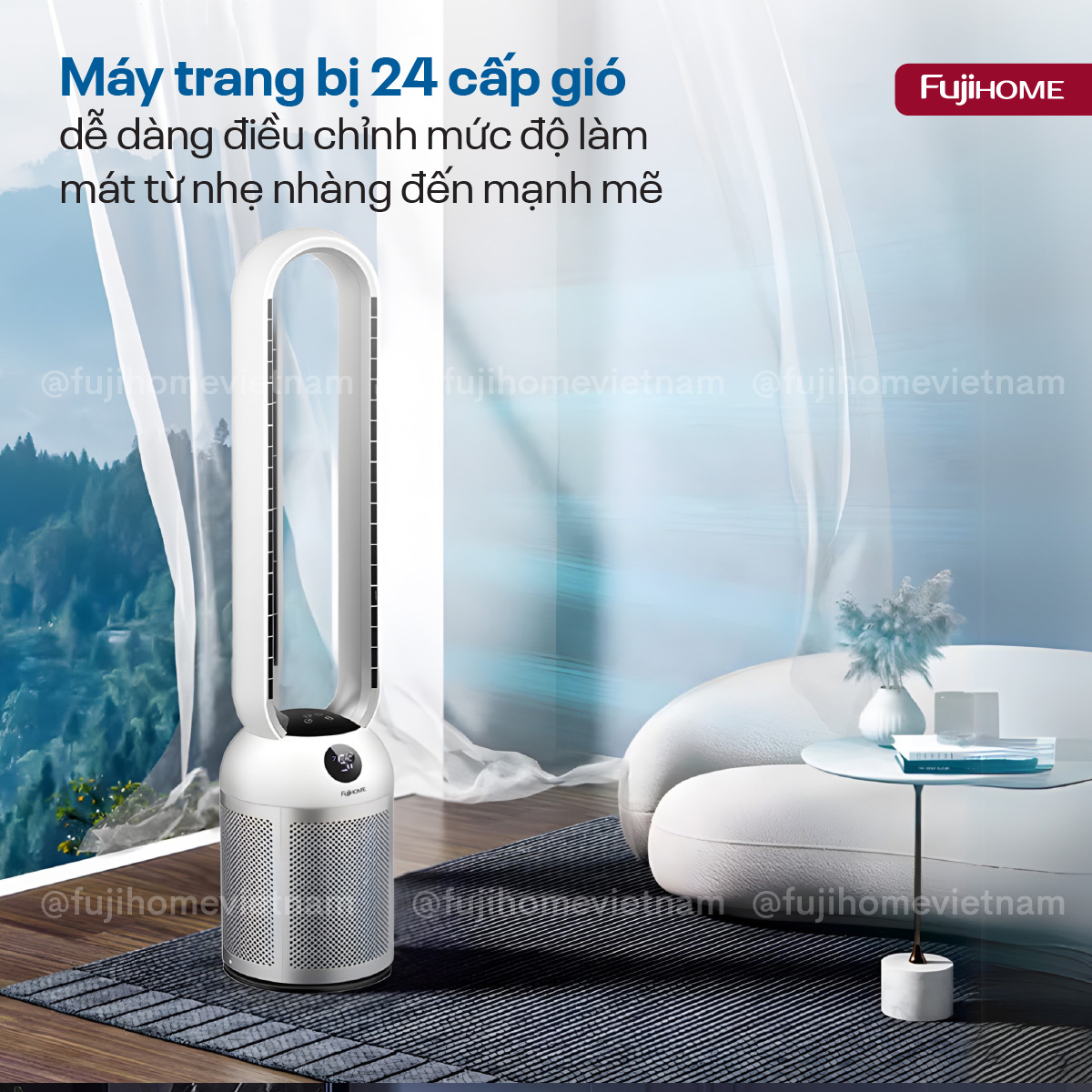 Hình ảnh chi tiết Quạt không cánh tích hợp lọc không khí bằng HEPA , Ion bạc BF307DC - Ảnh số 21