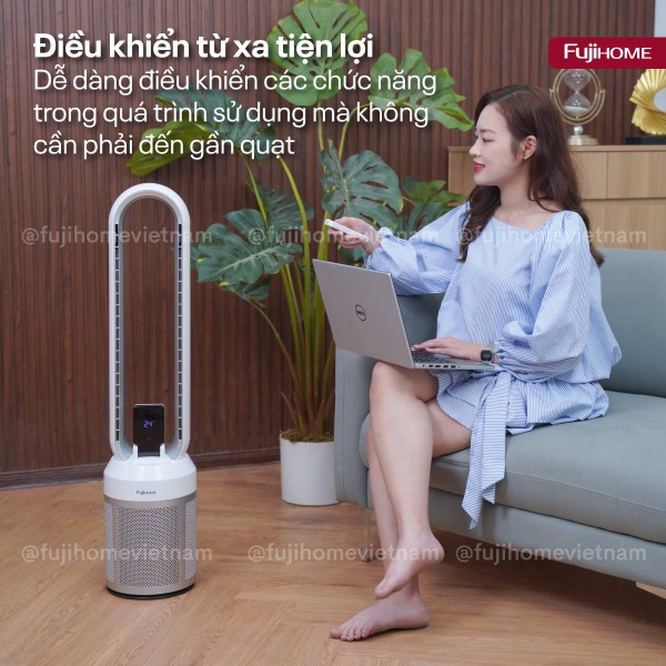Hình ảnh chi tiết Quạt không cánh tích hợp lọc không khí bằng HEPA, Ion bạc BF308DC - Ảnh số 12