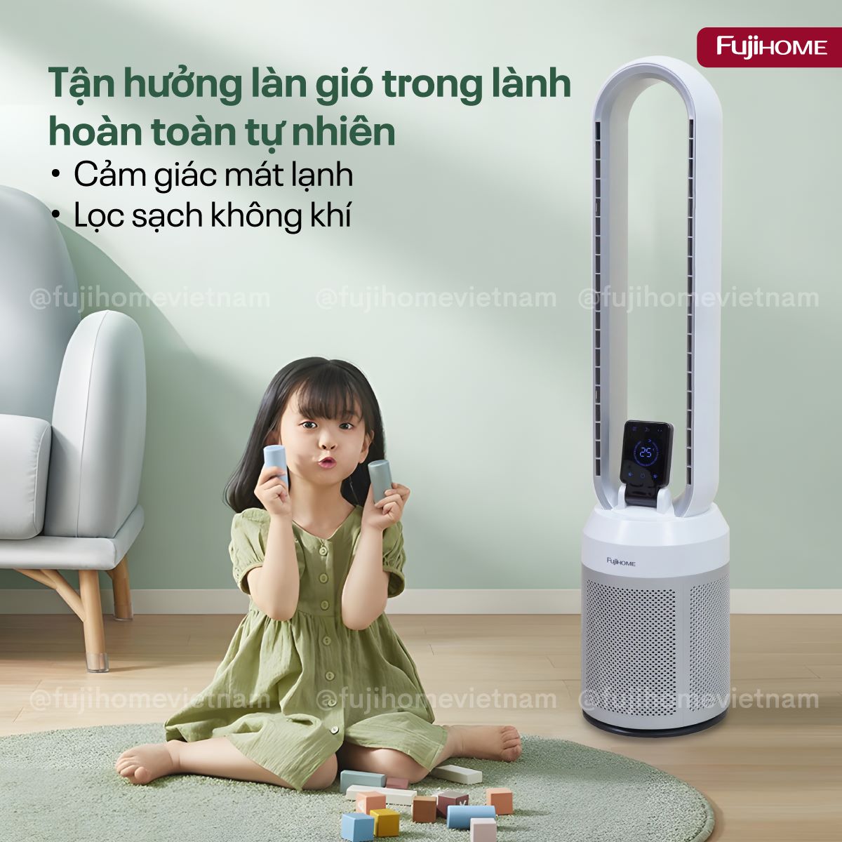 Hình ảnh chi tiết Quạt không cánh tích hợp lọc không khí bằng HEPA, Ion bạc BF308DC - Ảnh số 20
