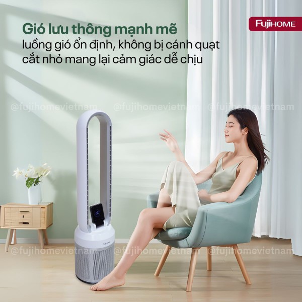Hình ảnh chi tiết Quạt không cánh tích hợp lọc không khí bằng HEPA, Ion bạc BF308DC - Ảnh số 7