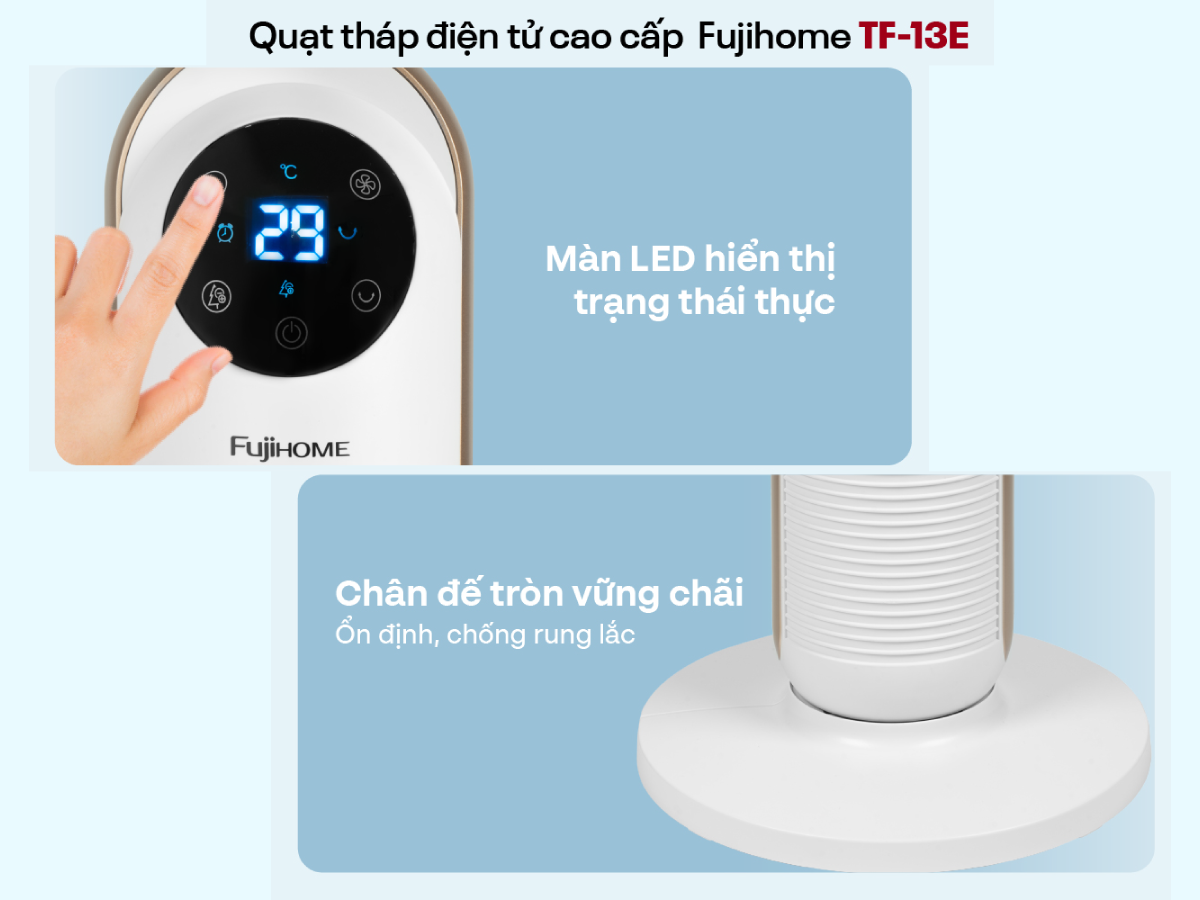Hình ảnh chi tiết Quạt tháp (quạt không cánh) cao cấp Fujihome TF-13E - Ảnh số 15