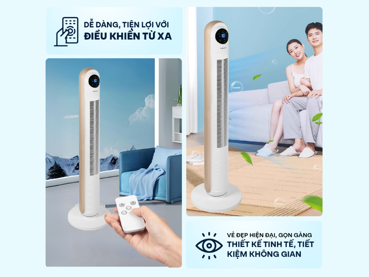 Hình ảnh chi tiết Quạt tháp (quạt không cánh) cao cấp Fujihome TF-13E - Ảnh số 6