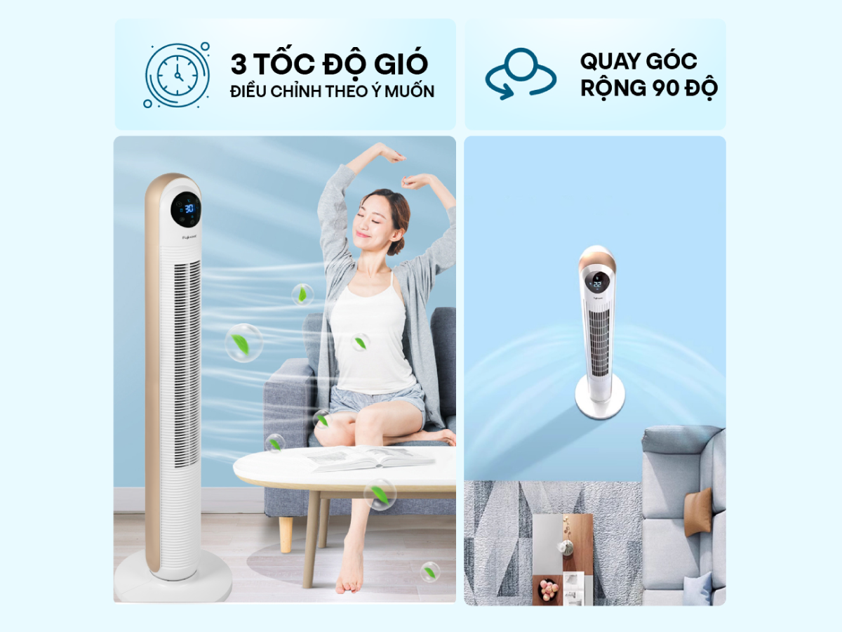 Hình ảnh chi tiết Quạt tháp (quạt không cánh) cao cấp Fujihome TF-13E - Ảnh số 11