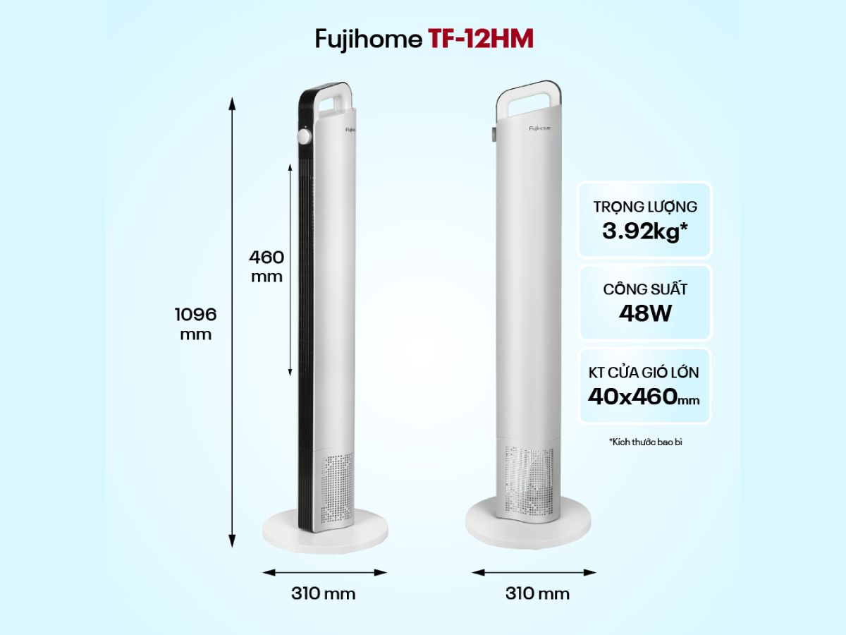 Hình ảnh chi tiết Quạt tháp (quạt không cánh) cao cấp điện tử Fujihome TF-12HM - Ảnh số 13