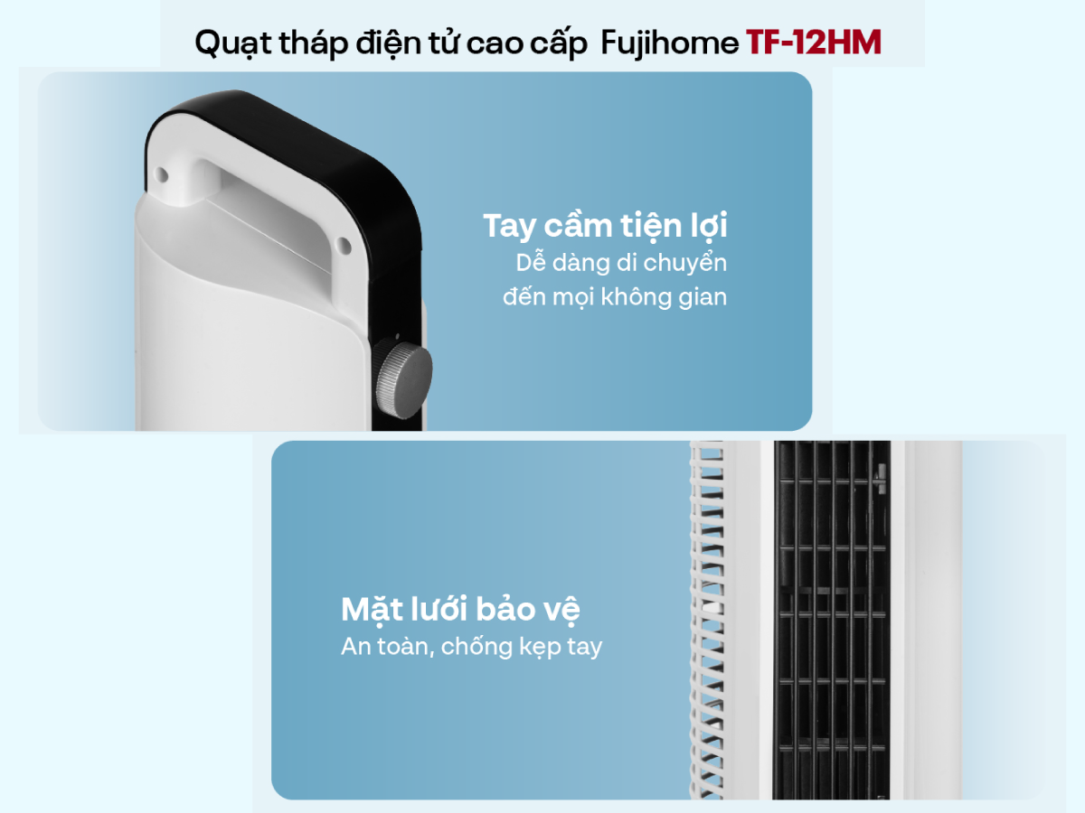 Hình ảnh chi tiết Quạt tháp (quạt không cánh) cao cấp điện tử Fujihome TF-12HM - Ảnh số 14