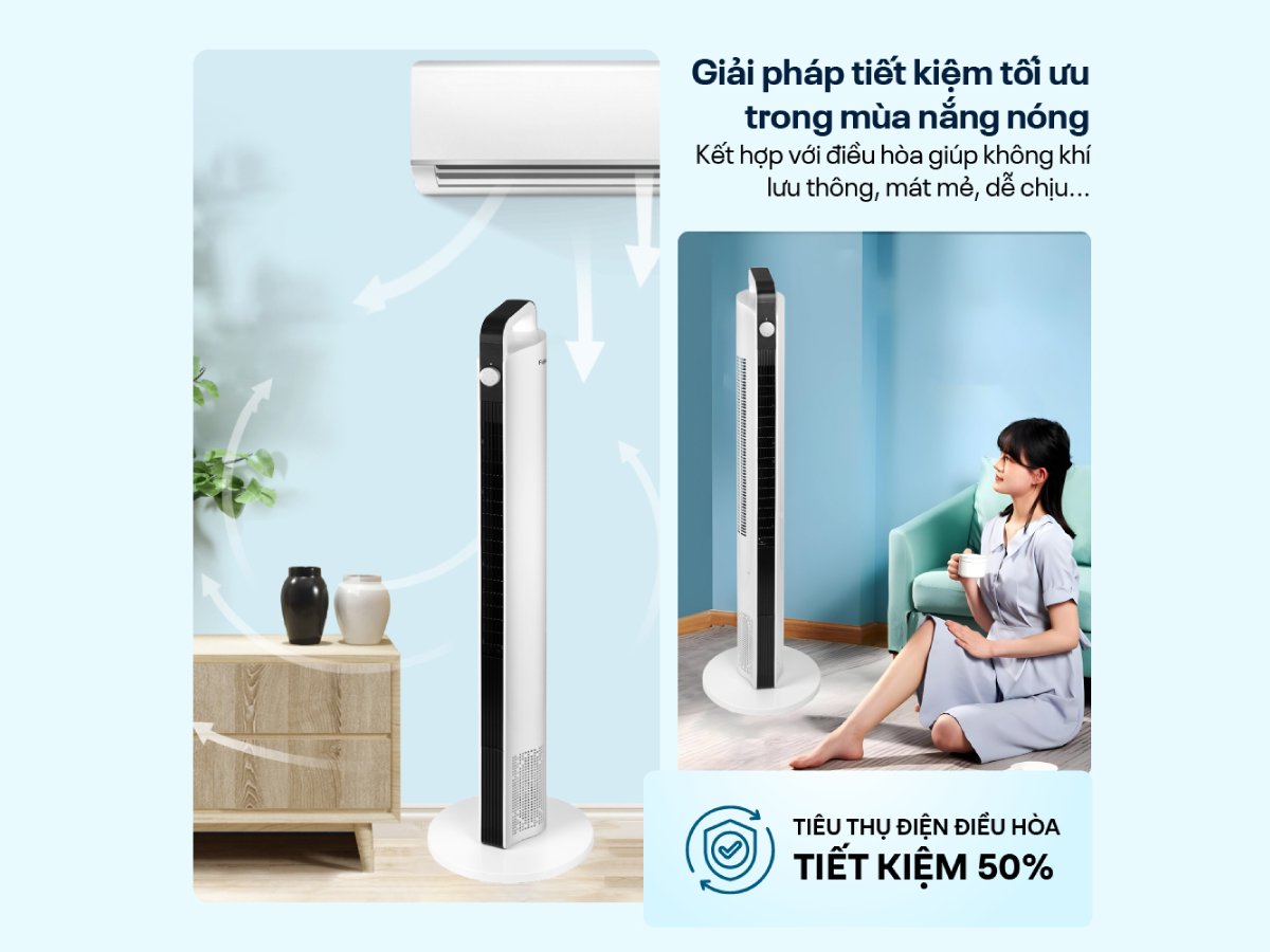 Hình ảnh chi tiết Quạt tháp (quạt không cánh) cao cấp điện tử Fujihome TF-12HM - Ảnh số 6