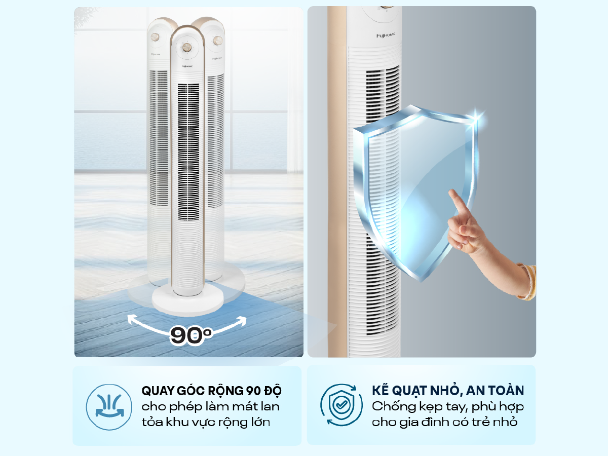 Hình ảnh chi tiết Quạt tháp (quạt không cánh) cao cấp điện tử Fujihome TF-13EM - Ảnh số 7