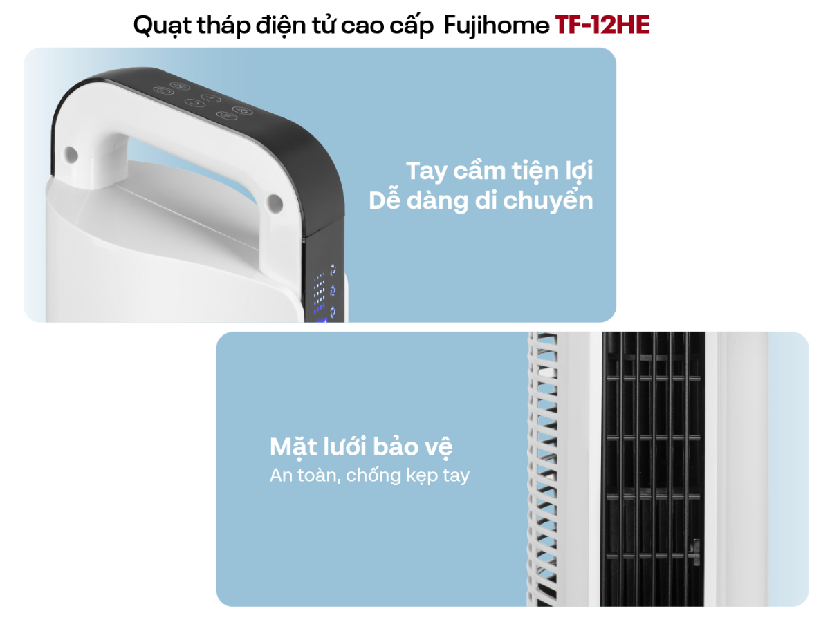 Hình ảnh chi tiết Quạt tháp (quạt không cánh) cao cấp điện tử Fujihome TF-12HE - Ảnh số 6