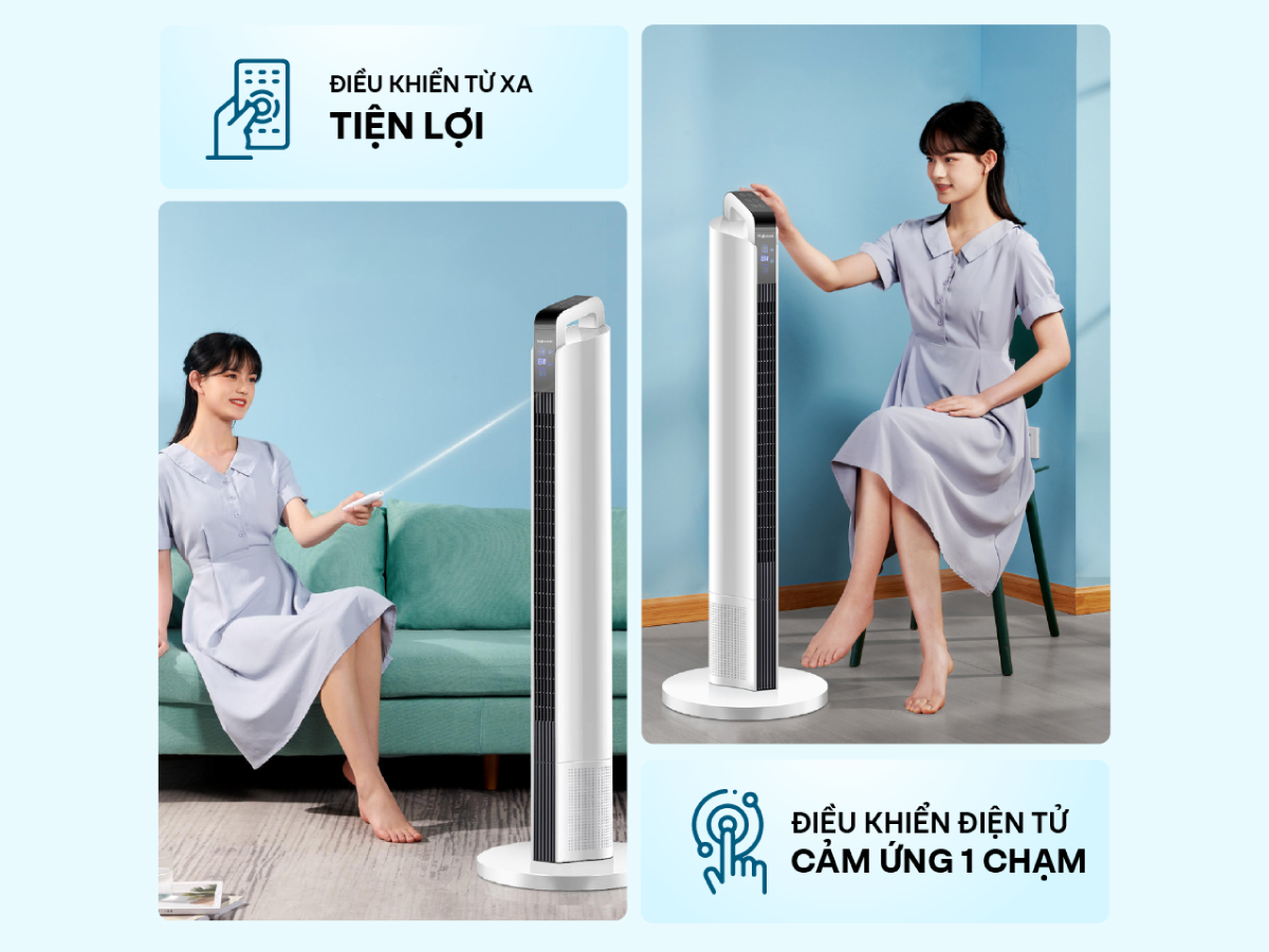 Hình ảnh chi tiết Quạt tháp (quạt không cánh) cao cấp điện tử Fujihome TF-12HE - Ảnh số 11