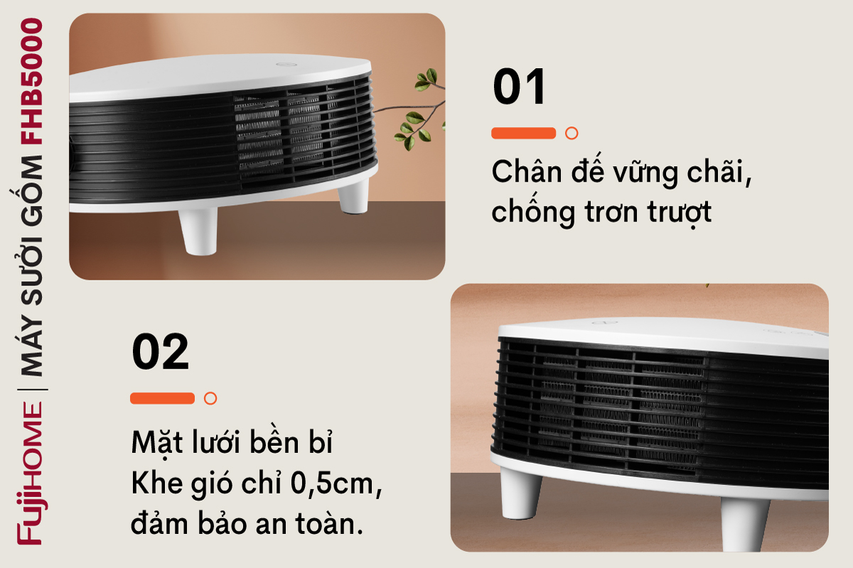 Hình ảnh chi tiết Quạt sưởi treo tường nhà tắm Fujihome FHB5000 - Ảnh số 12