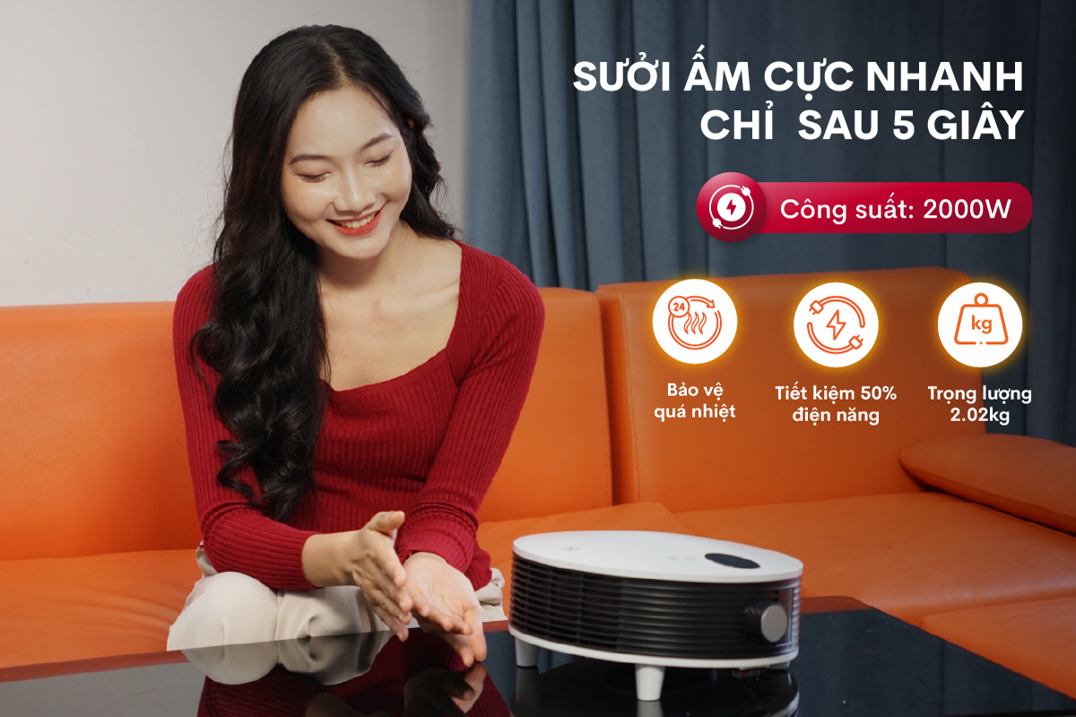 Hình ảnh chi tiết Quạt sưởi treo tường nhà tắm Fujihome FHB5000 - Ảnh số 8