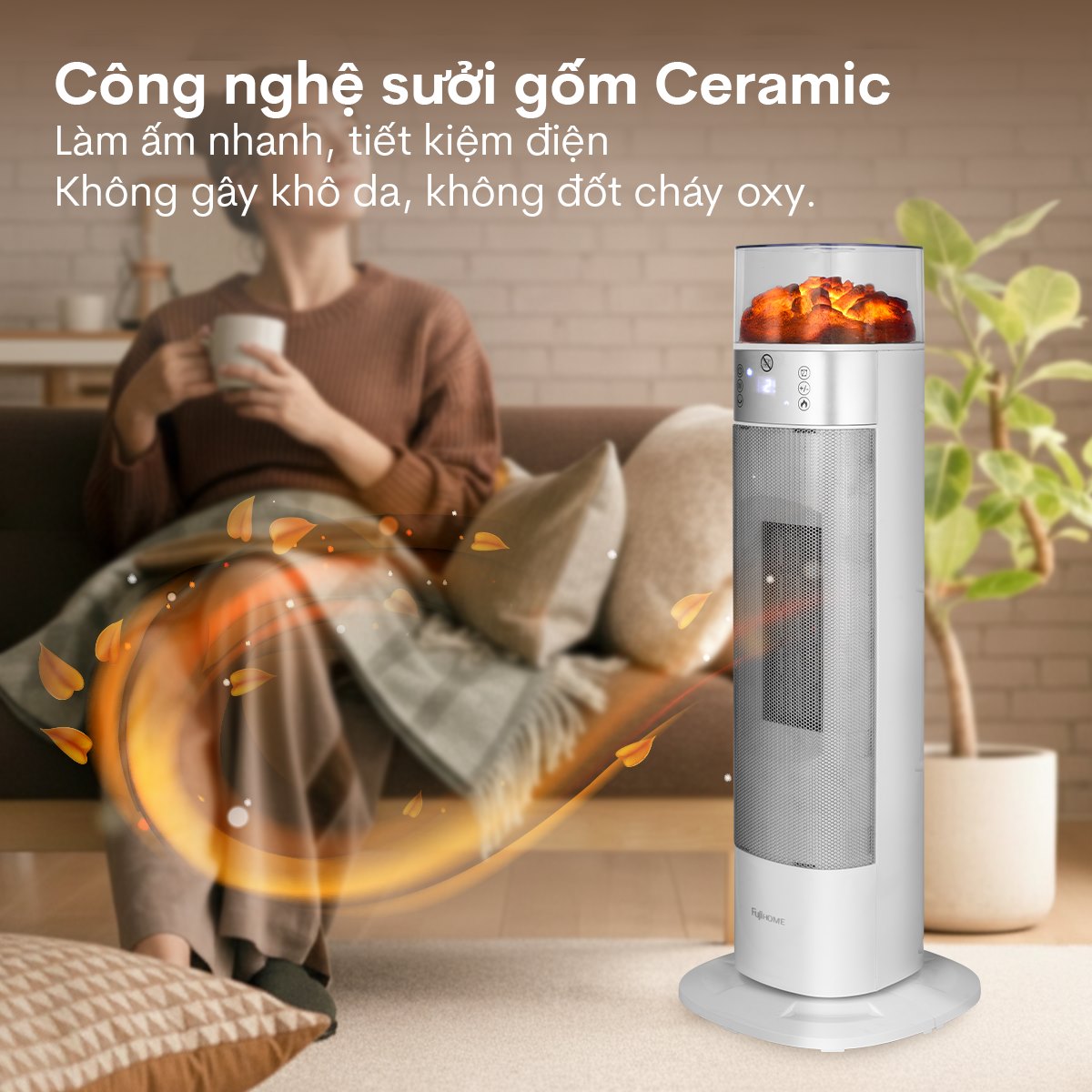 Hình ảnh chi tiết Quạt sưởi gốm Fujihome FH3100E - Ảnh số 17