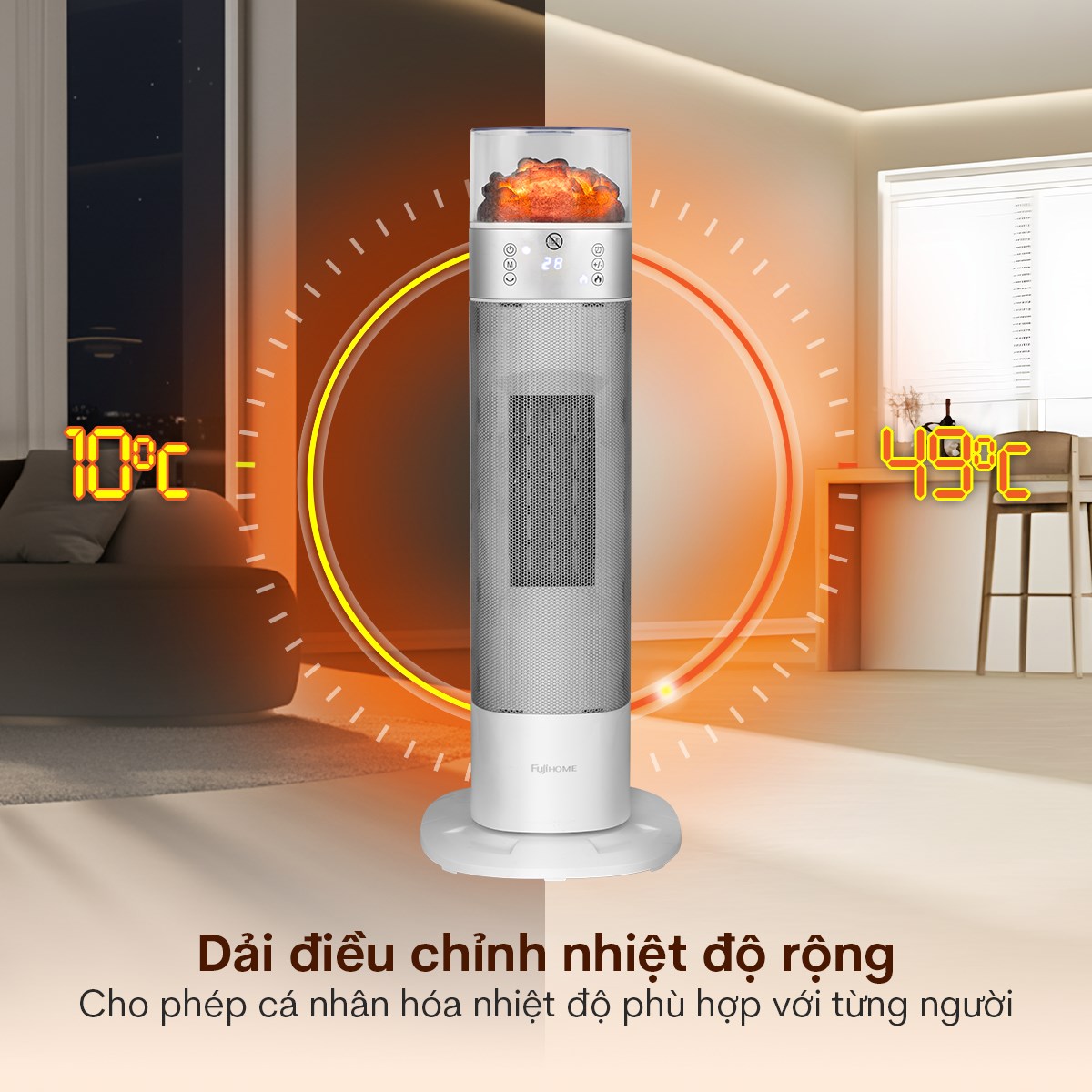 Hình ảnh chi tiết Quạt sưởi gốm Fujihome FH3100E - Ảnh số 19
