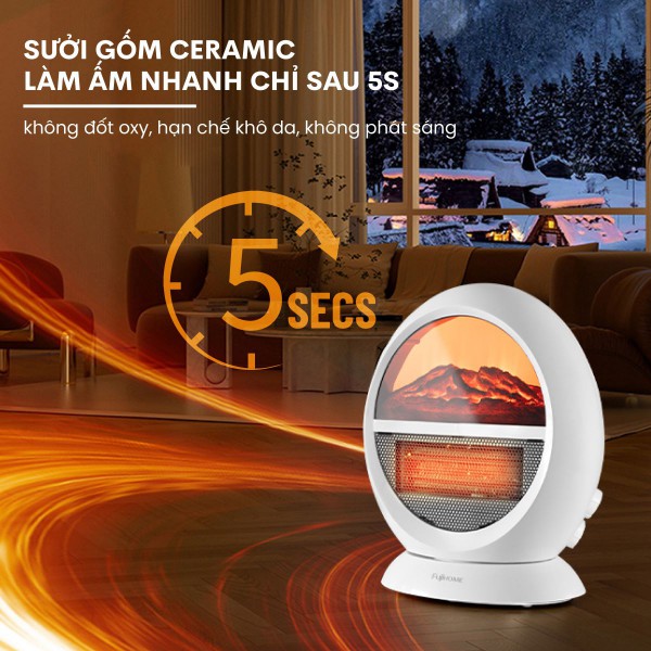 Hình ảnh chi tiết Quạt sưởi để bàn Fujihome FH09 - Ảnh số 13