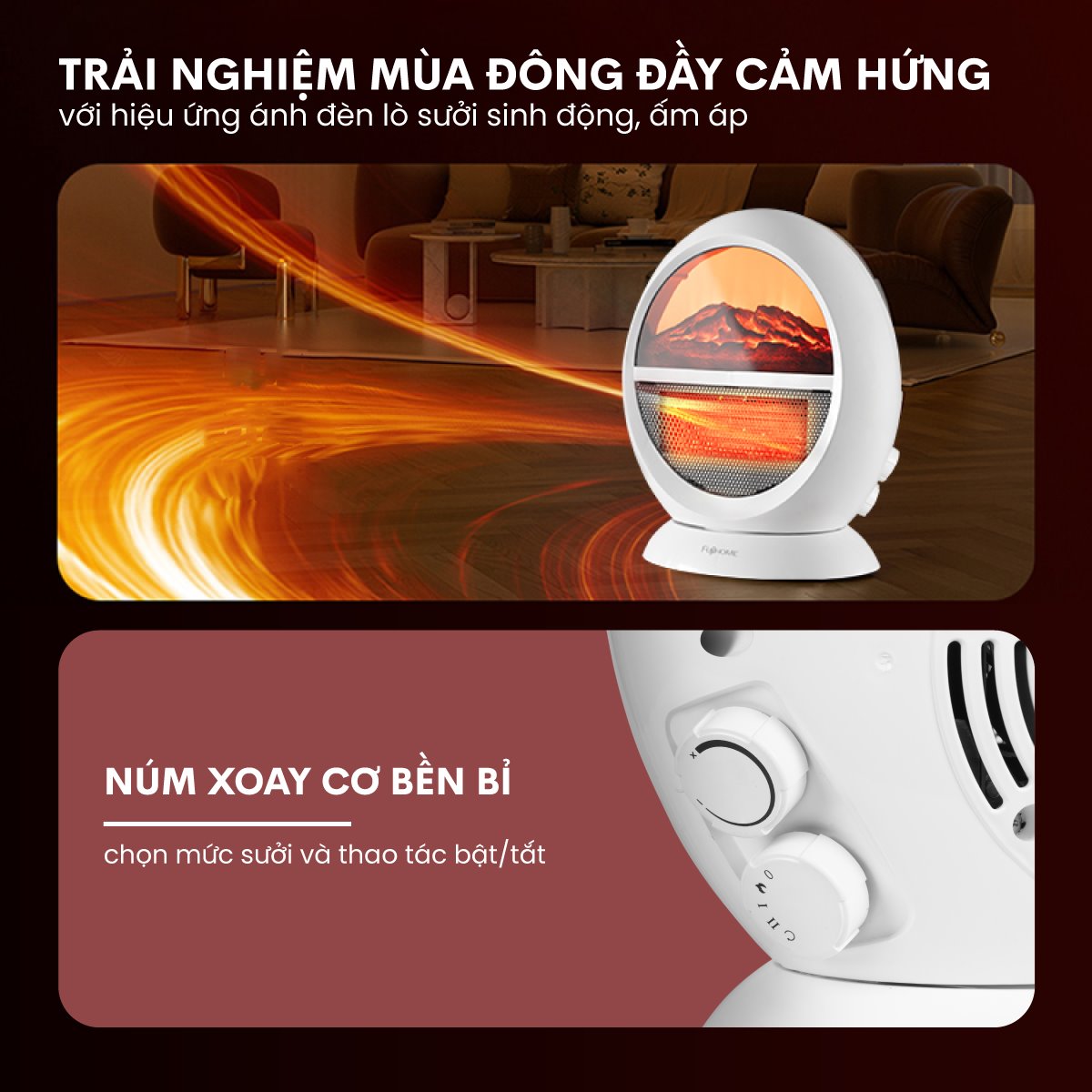 Hình ảnh chi tiết Quạt sưởi để bàn Fujihome FH09 - Ảnh số 19
