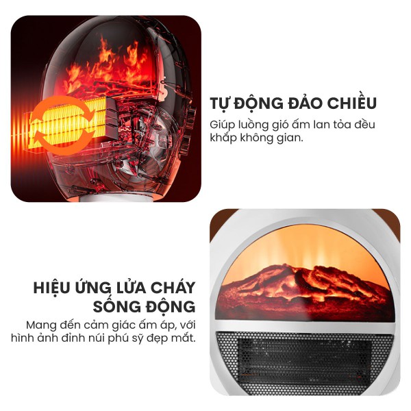 Hình ảnh chi tiết Quạt sưởi để bàn Fujihome FH09 - Ảnh số 3