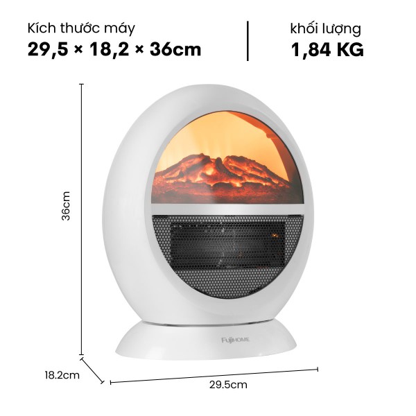 Hình ảnh chi tiết Quạt sưởi để bàn Fujihome FH09 - Ảnh số 10