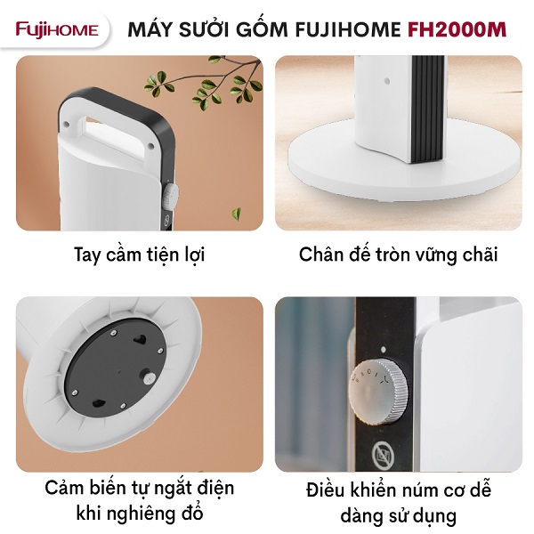 Hình ảnh chi tiết Quạt sưởi gốm Ceramic để sàn FUJIHOME FH2000 - Ảnh số 12