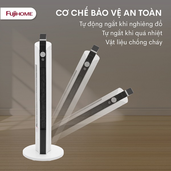 Hình ảnh chi tiết Quạt sưởi gốm Ceramic để sàn FUJIHOME FH2000 - Ảnh số 13