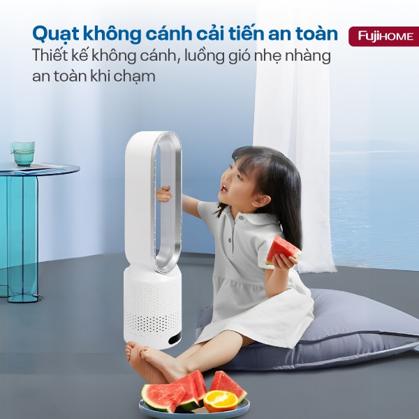 Hình ảnh chi tiết Quạt không cánh mini lọc không khí khử khuẩn Anion + UV Fujihome BF16 - Ảnh số 7