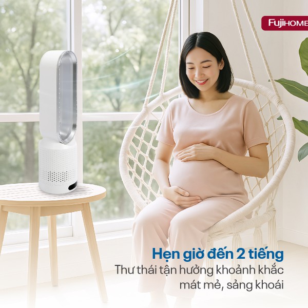 Hình ảnh chi tiết Quạt không cánh mini lọc không khí khử khuẩn Anion + UV Fujihome BF16 - Ảnh số 11