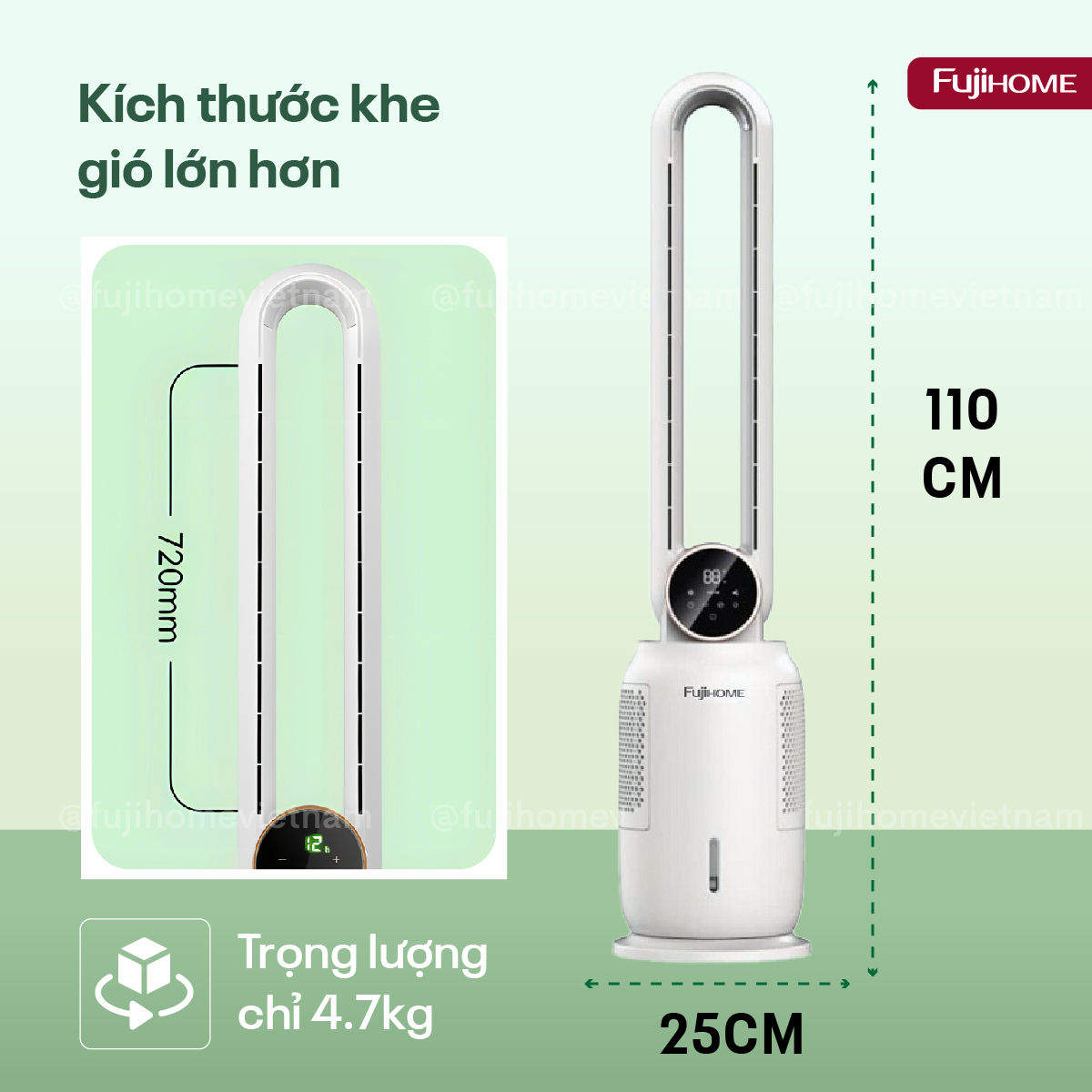 Hình ảnh chi tiết Quạt không cánh tích hợp lọc không khí bằng ion Fujihome BF-03RC - Ảnh số 27