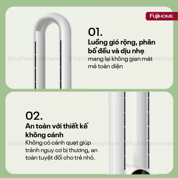 Hình ảnh chi tiết Quạt không cánh tích hợp lọc không khí bằng ion Fujihome BF-03RC - Ảnh số 7