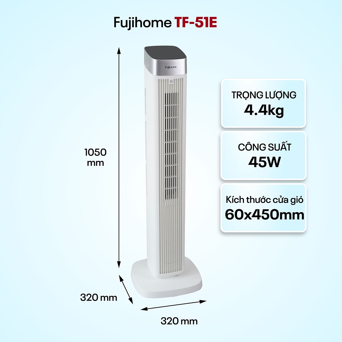 Hình ảnh chi tiết Quạt tháp cao cấp Fujihome TF-51E - Ảnh số 26