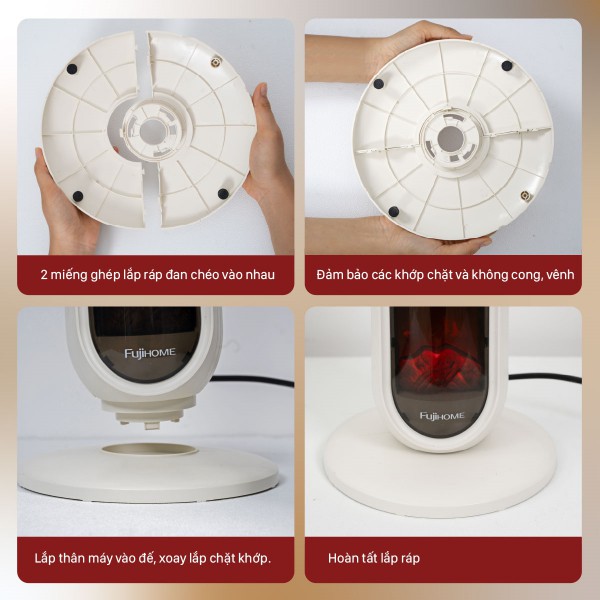 Hình ảnh chi tiết Quạt sưởi gốm điều khiển bằng giọng nói Fujihome FH202 - Ảnh số 13