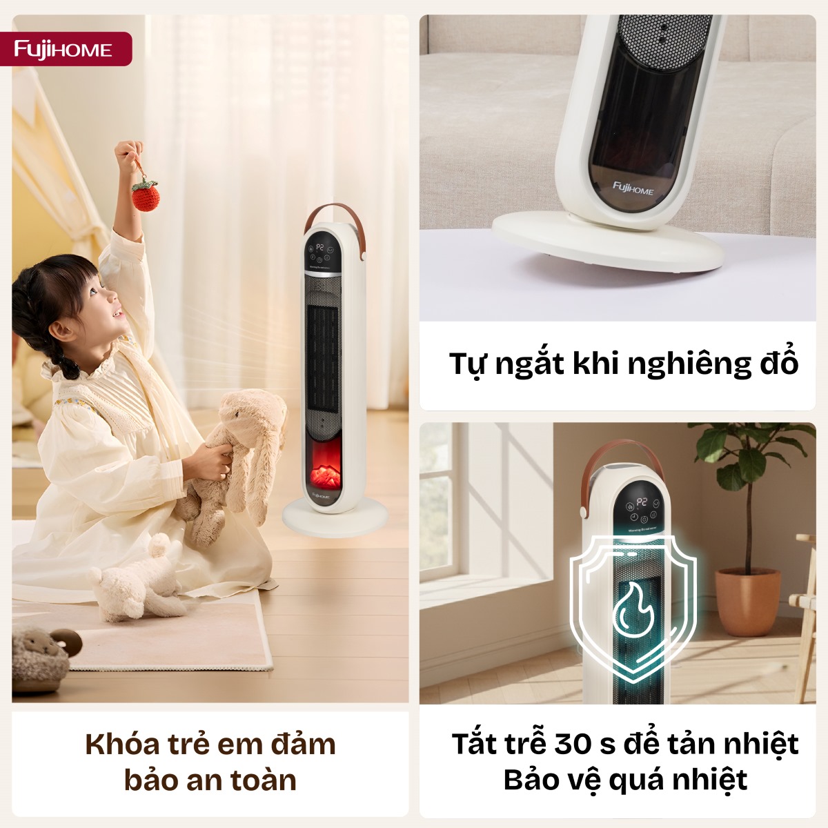 Hình ảnh chi tiết Quạt sưởi gốm điều khiển bằng giọng nói Fujihome FH202 - Ảnh số 27