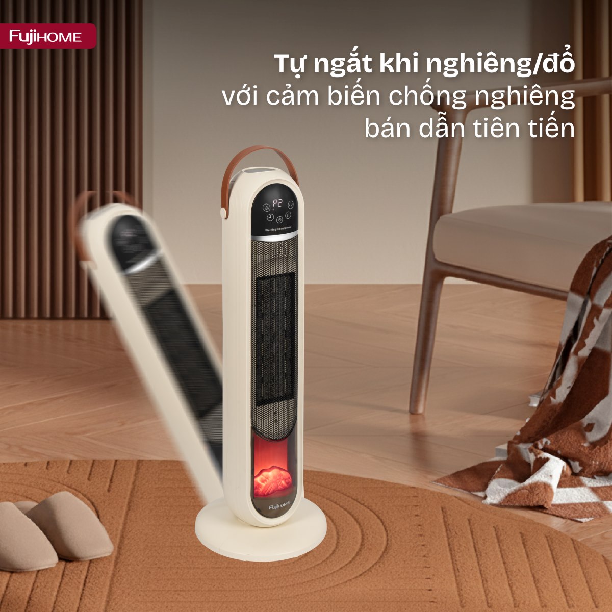 Hình ảnh chi tiết Quạt sưởi gốm điều khiển bằng giọng nói Fujihome FH202 - Ảnh số 28