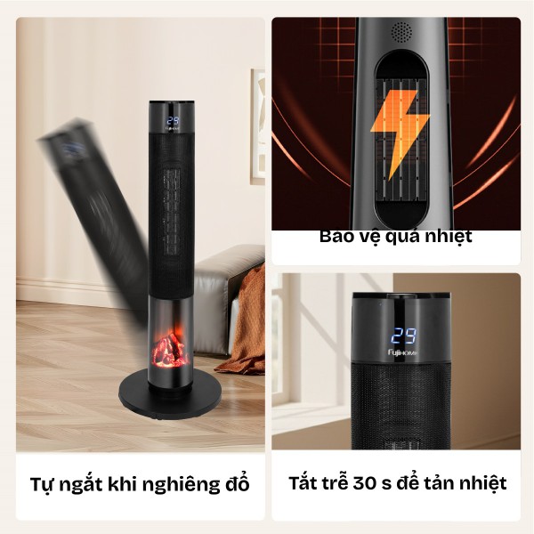 Hình ảnh chi tiết Quạt sưởi gốm Fujihome FH1950 - Ảnh số 11