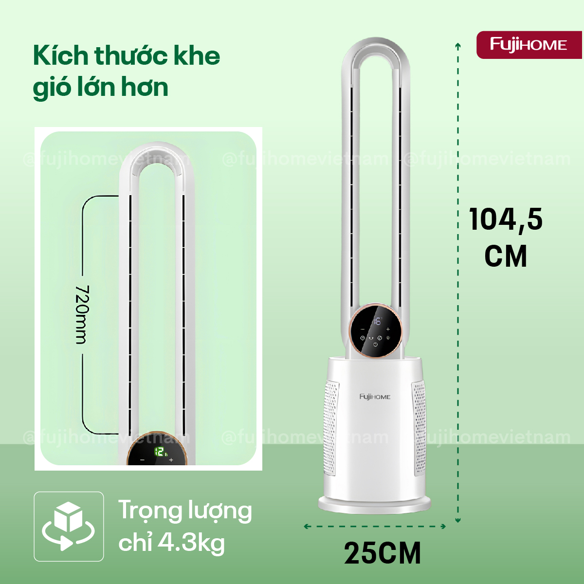 Hình ảnh chi tiết Quạt không cánh tích hợp lọc không khí bằng ion Fujihome BF-03R - Ảnh số 16