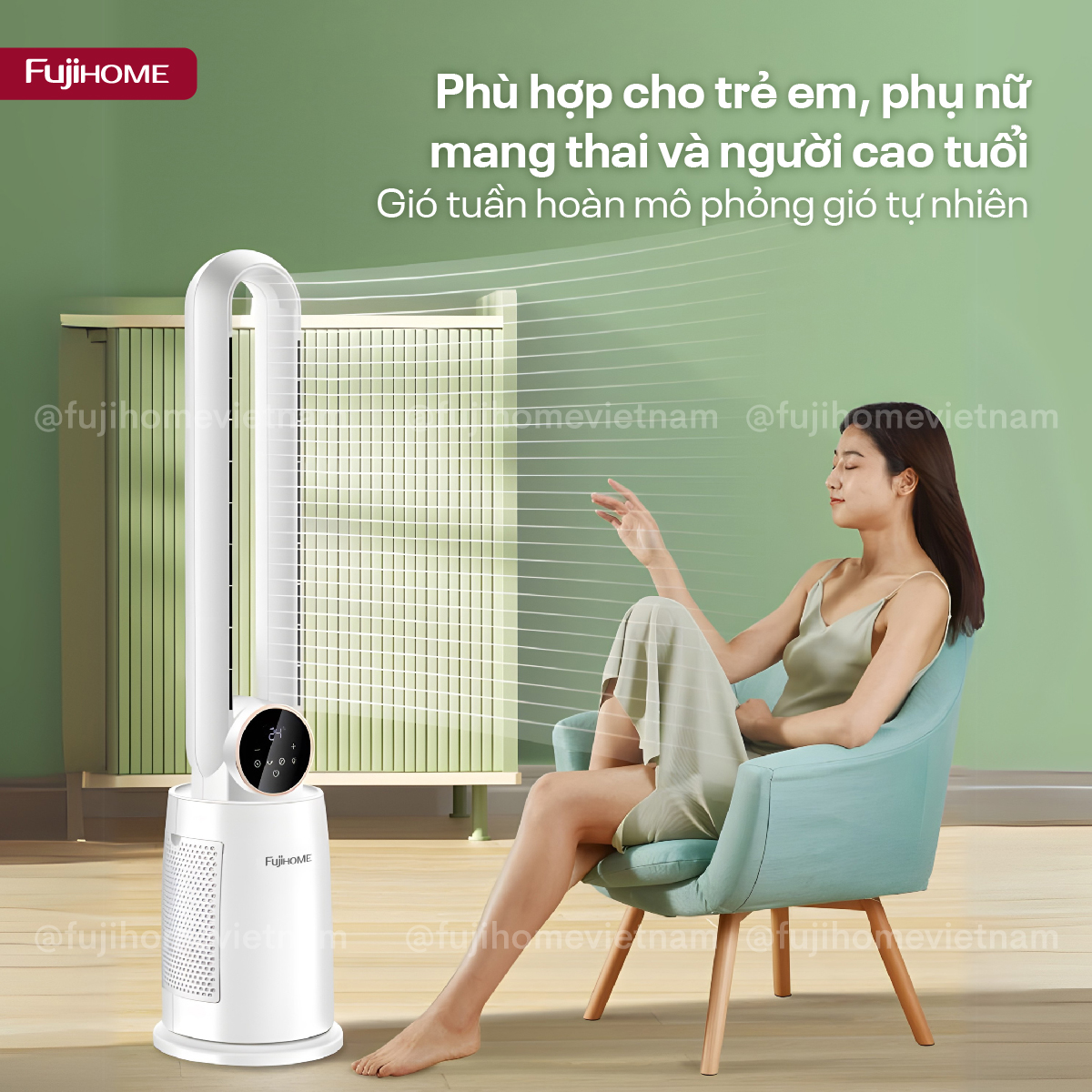 Hình ảnh chi tiết Quạt không cánh tích hợp lọc không khí bằng ion Fujihome BF-03R - Ảnh số 11
