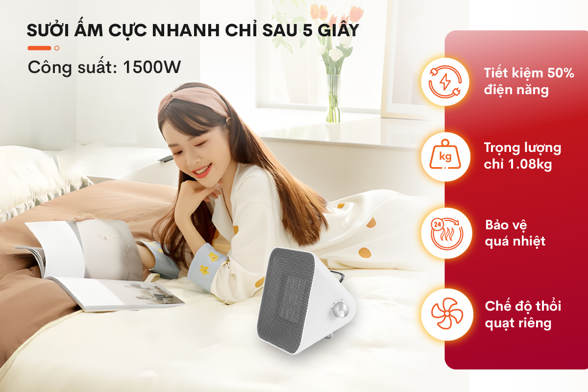 Hình ảnh chi tiết Quạt sưởi gốm FUJIHOME FH1100 - Ảnh số 8