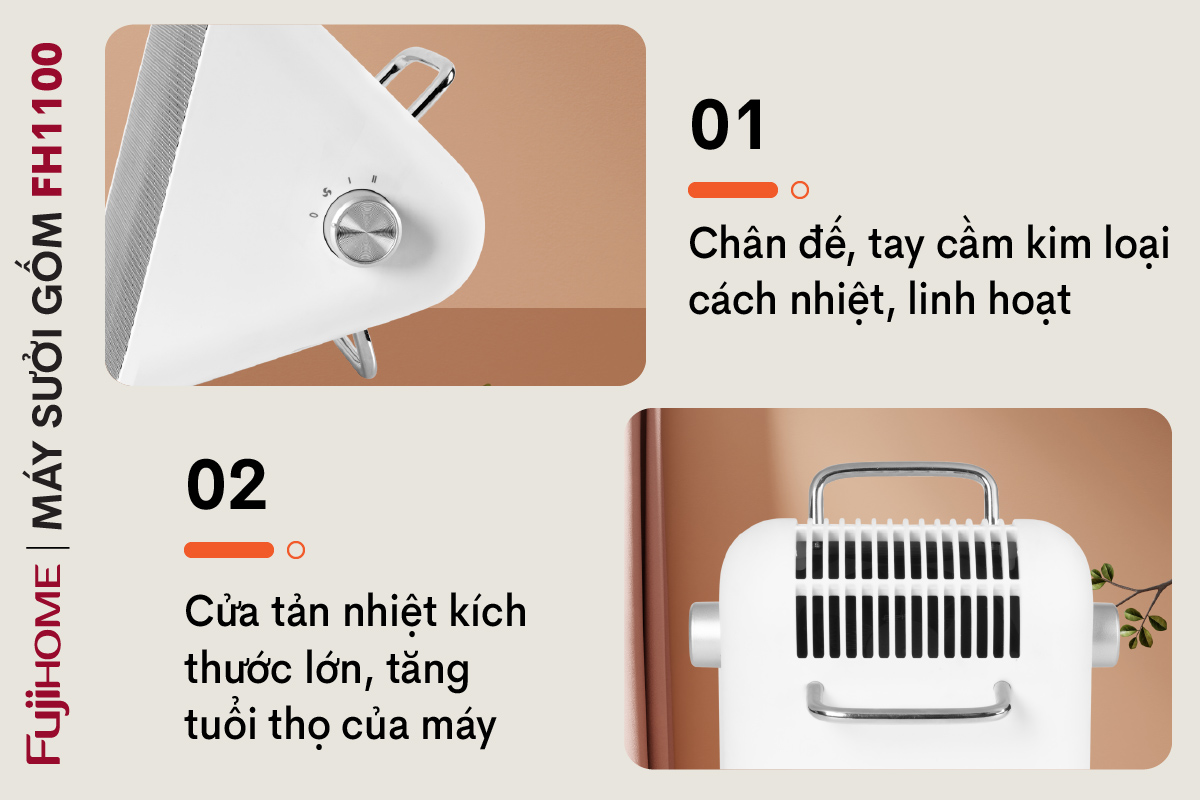 Hình ảnh chi tiết Quạt sưởi gốm FUJIHOME FH1100 - Ảnh số 10